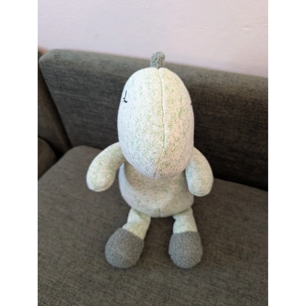 Knit Dinosaur Plush Green Marled Sherpa Heart Boucle Tail Kawaii Kaisiyang